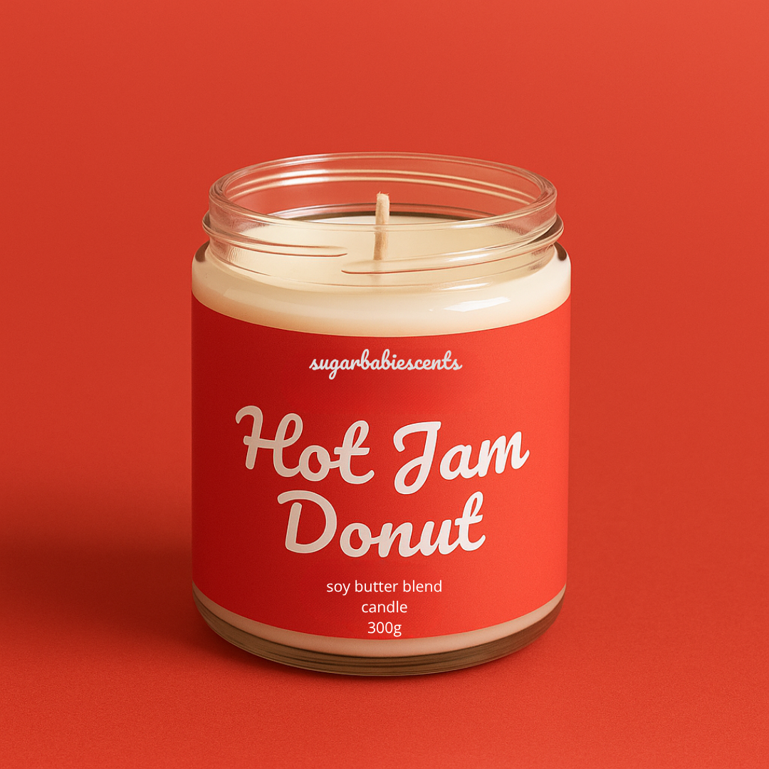 HOT JAM DONUT - butter candle + FREE wax melt