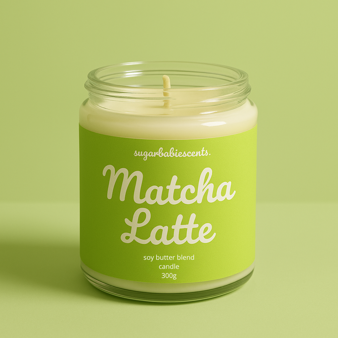 MATCHA LATTE - butter candle + FREE wax melt
